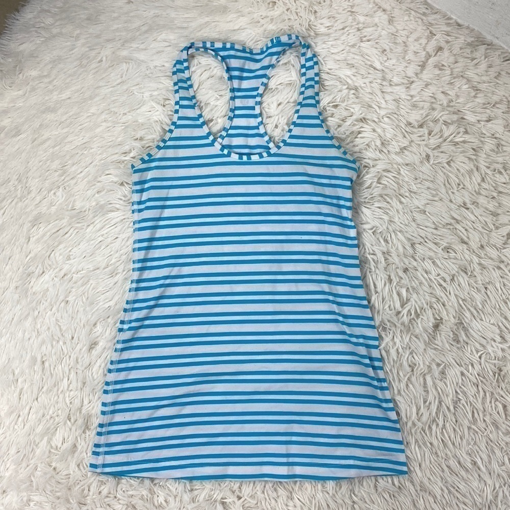 Lululemon Cool Racerback Twin Stripe Spry Blue